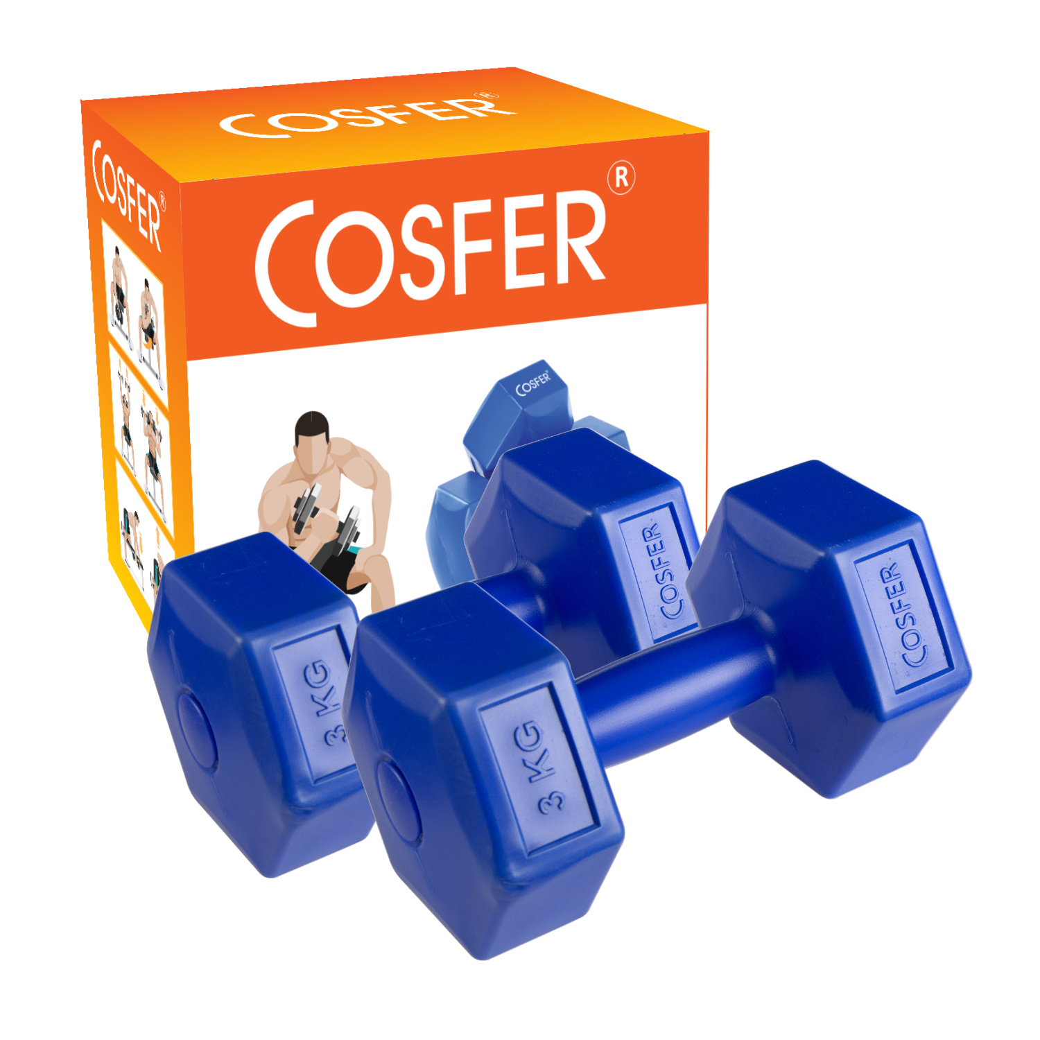 Cosfer CSF90833X2 3 Kg X 2 Adet Plastik (Cement) Dambıl 