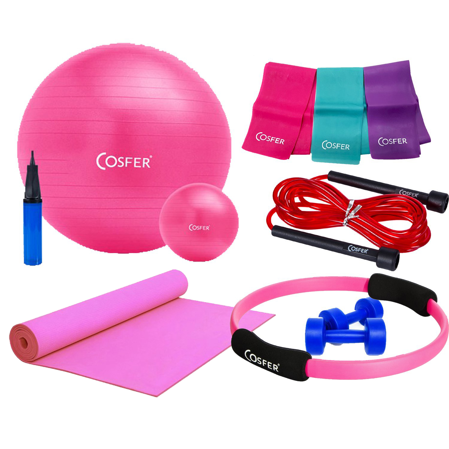 Cosfer CSFSET-07 Komple Yeni Pilates Seti