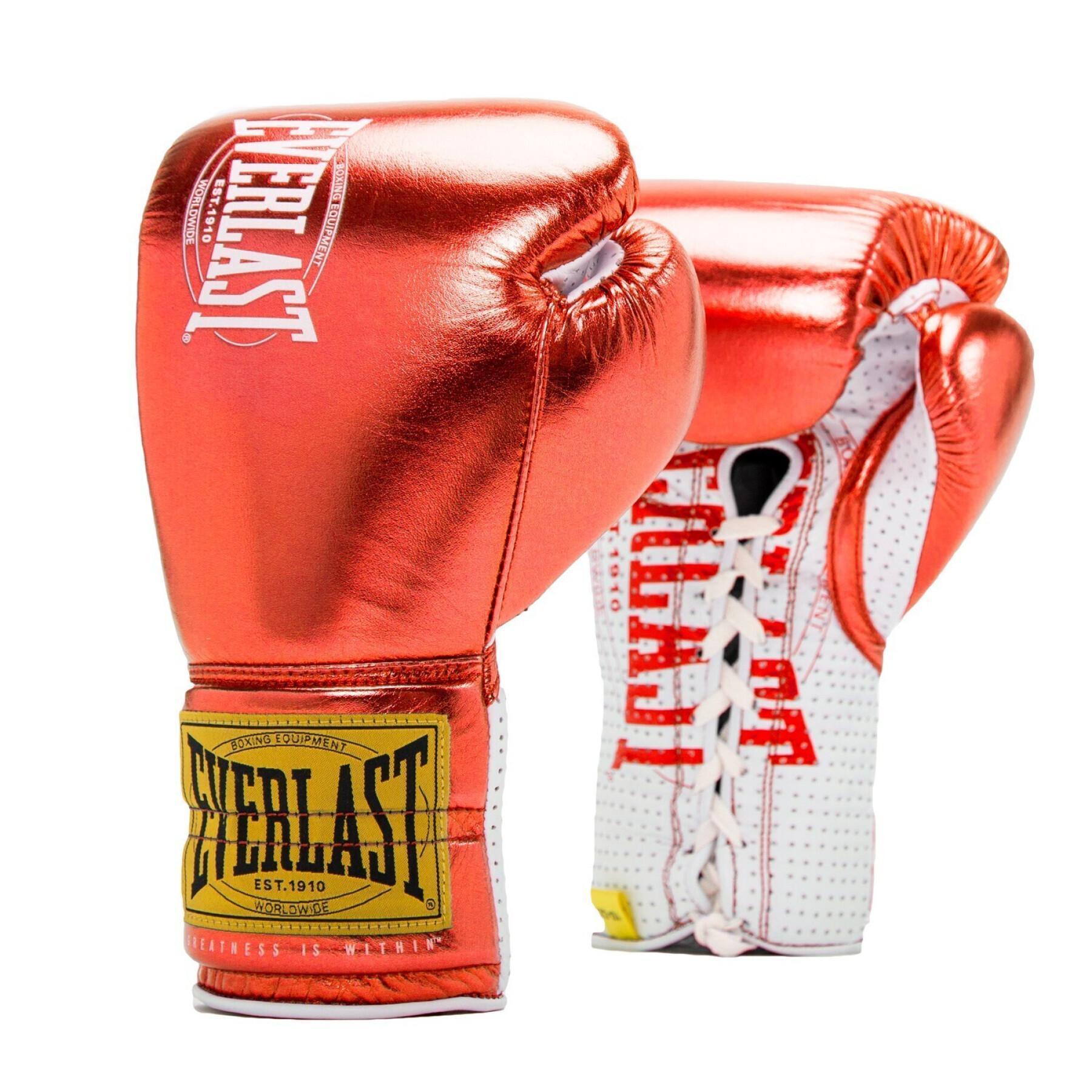 Everlast 1910 Pro Deri Dövüş Eldiveni Kırmızı Boks Eldiveni 891270